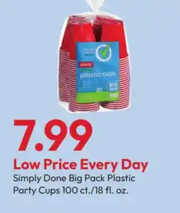 Stater Bros Simply Done Big Pack Plastic Party Cups offer