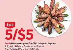Stater Bros Fresh Bacon-Wrapped Stuffed JalapeΓ±o Poppers offer