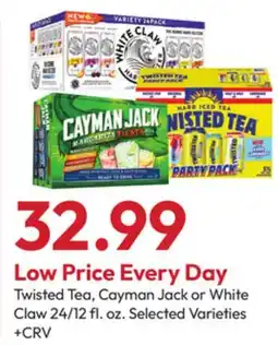 Stater Bros Twisted Tea, Cayman Jack or White Claw offer
