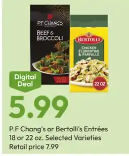Stater Bros P.F Chang's or Bertolli's EntrΓ©es offer