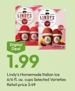 Stater Bros Lindy's Homemade Italian Ice offer
