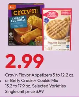 Stater Bros Crav'n Flavor Appetizers or Betty Crocker Cookie Mix offer