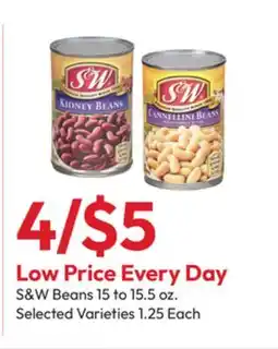 Stater Bros S&W Beans offer