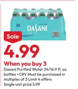 Stater Bros Dasani Purified Water offer