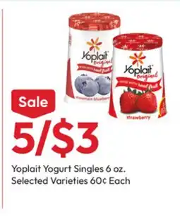 Stater Bros Yoplait Yogurt Singles offer