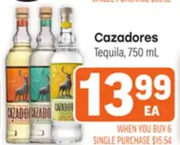 Tony’s Fresh Market Cazadores Tequila offer