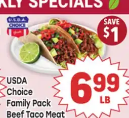 Tony’s Fresh Market USDA Choice Family Pack Beef Taco Meat offer