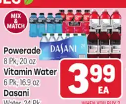Tony’s Fresh Market Powerade, Vitamin Water or Dasani offer