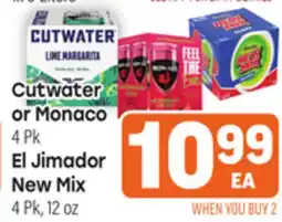 Tony’s Fresh Market Cutwater or Monaco El Jimador New Mix offer