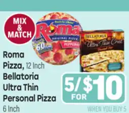 Tony’s Fresh Market Roma Pizza, Bellatoria Ultra Thin Personal Pizza offer