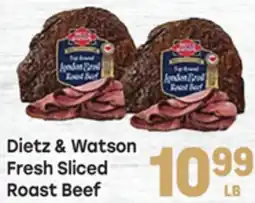 Tony’s Fresh Market Dietz & Watson Fresh Sliced Roast Beef offer
