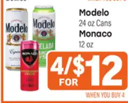 Tony’s Fresh Market Modelo or Monaco offer