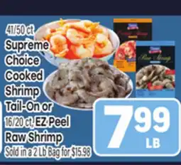 Tony’s Fresh Market Supreme Choice Cooked Shrimp Tail-On or EZ Peel Raw Shrimp offer