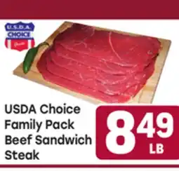Tony’s Fresh Market USDA Choice Family Pack Beef Sandwich Steak offer
