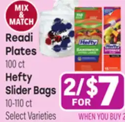 Tony’s Fresh Market Readi Plates or Hefty Slider Bags offer