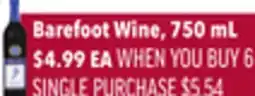 Tony’s Fresh Market Barefoot Wine offer