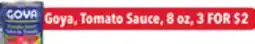 Tony’s Fresh Market Goya, Tomato Sauce offer