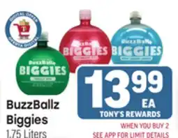 Tony’s Fresh Market BuzzBallz Biggies offer