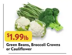 Fresh Thyme Green Beans, Broccoli Crowns or Cauliflower offer