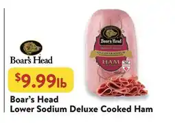Fresh Thyme Boar's Head Lower Sodium Deluxe Cooked Ham offer