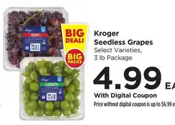 Food 4 Less Kroger Seedless Grapes offer