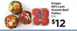 Food 4 Less Kroger 80% Lean Ground Beef Patties offer