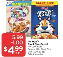 Food 4 Less Kellogg's Giant Size Cereal offer