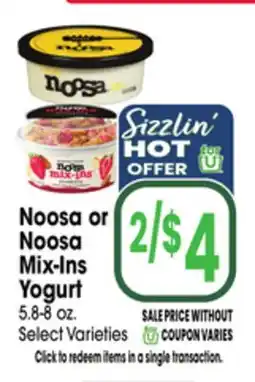 Jewel-Osco Noosa or Noosa Mix-Ins Yogurt offer