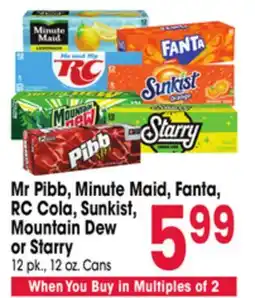 Jewel-Osco Mr Pibb, Minute Maid, Fanta, RC Cola, Sunkist, Mountain Dew or Starry offer