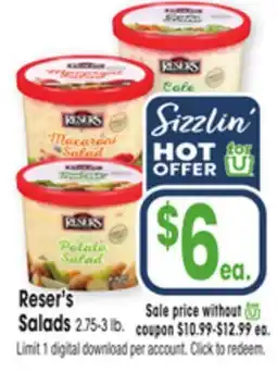 Jewel-Osco Reser's Salads offer