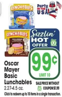 Jewel-Osco Oscar Mayer Basic Lunchables offer