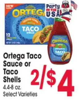Jewel-Osco Ortega Taco Sauce or Taco Shells offer