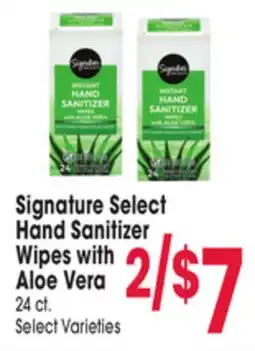 Jewel-Osco Signature Select Hand Sanitizer Wipes with Aloe Vera offer