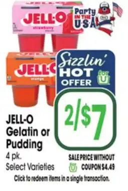 Jewel-Osco JELL-O Gelatin or Pudding offer