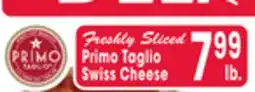 Jewel-Osco Primo Taglio Swiss Cheese offer