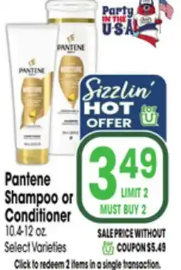 Jewel-Osco Pantene Shampoo or Conditioner offer