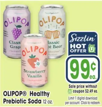 Jewel-Osco OLIPOP Healthy Prebiotic Soda offer