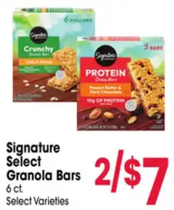 Jewel-Osco Signature Select Granola Bars offer