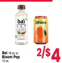 Jewel-Osco Bai 18 oz. or Bloom Pop 12 oz offer