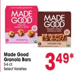 Jewel-Osco Made Good Granola Bars offer