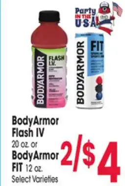 Jewel-Osco BodyArmor Flash IV 20 oz. or BodyArmor FIT 12 oz offer