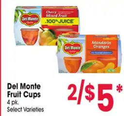 Jewel-Osco Del Monte Fruit Cups offer