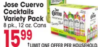 Jewel-Osco Jose Cuervo Cocktails Variety Pack offer