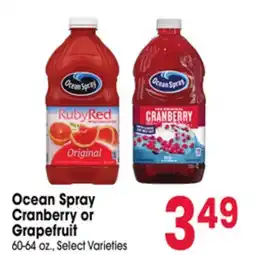 Jewel-Osco Ocean Spray Cranberry or Grapefruit offer