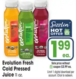 Jewel-Osco Evolution Fresh Cold Pressed Juice offer