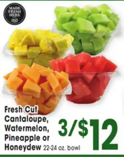 Jewel-Osco Fresh Cut Cantaloupe, Watermelon, Pineapple or Honeydew offer