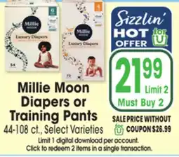 Jewel-Osco Millie Moon Diapers or Training Pants offer