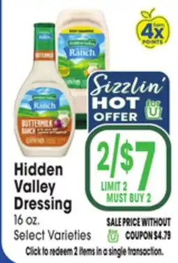 Jewel-Osco Hidden Valley Dressing offer