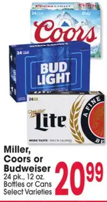 Jewel-Osco Miller, Coors or Budweiser offer