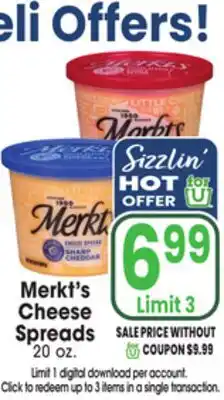 Jewel-Osco Merkt's Cheese Spreads offer